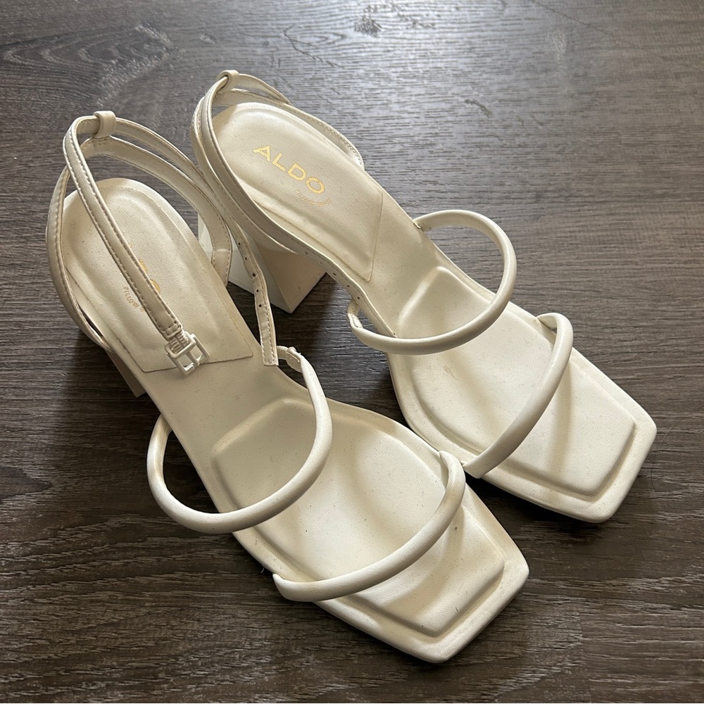 Aldo Strappy Block Heels